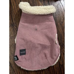 fuzzyard 20th Anniversary pink corduroy dog Jacket Sherpa Lining‎ Size 2